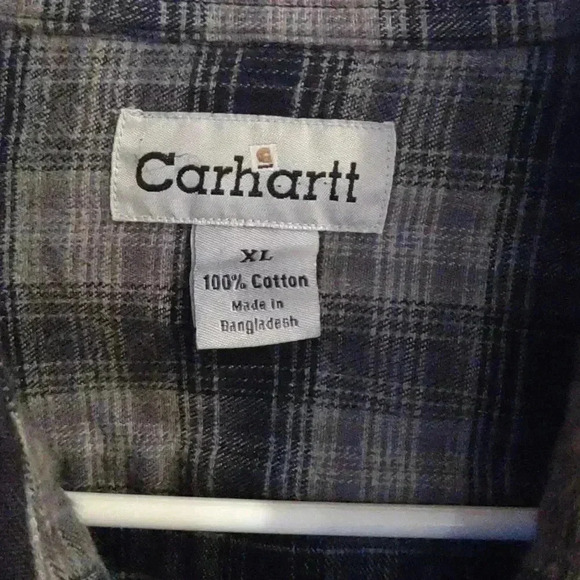 Vintage Carhartt black flannel lined barn jacket‎ mens xlarge - Picture 3 of 5